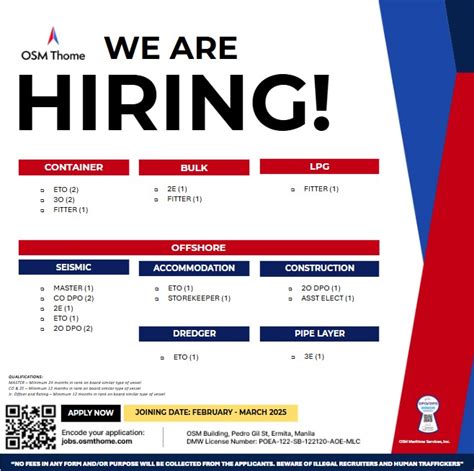 OSM Thome job openings and vacancies .